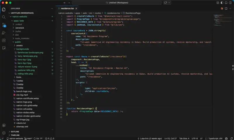 VS Code traditional development environment